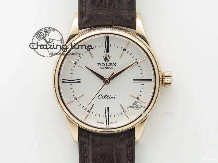 MiroTime 0121 WaterResistant Day Date 36 YG RAF 1:1 Best Edition Brown Oman Dial Diamonds Bezel on YG Bracelet A 1518